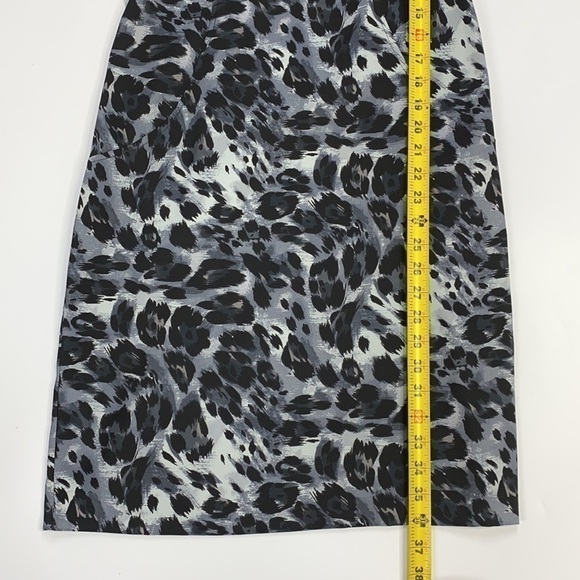 AB Studio Sleeveless Animal Print Black Gray Dress Size 8 - Picture 4 of 8